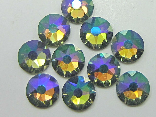 72 pcs. 20ss BLACK DIAMOND GLACIER BLUE FLATBACK European Rhinestones